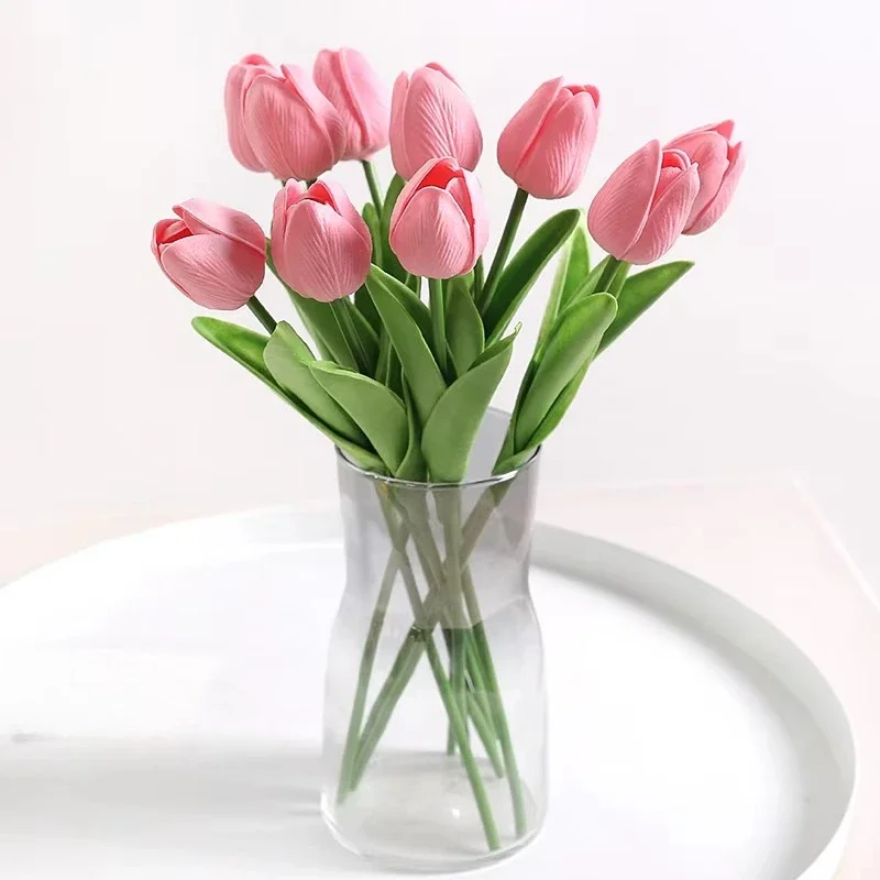 Artificial Tulip Flower Plant Female Gift Indoor Outdoor Garden Party Ornament