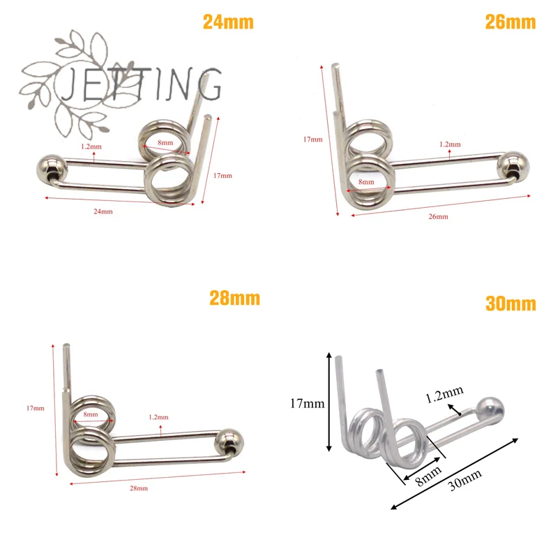 Hot 2Pcs Wire Diameter 1.2mm Curling Iron Replacement Double Return Torsion Spring Hair Curling Rod Accessories