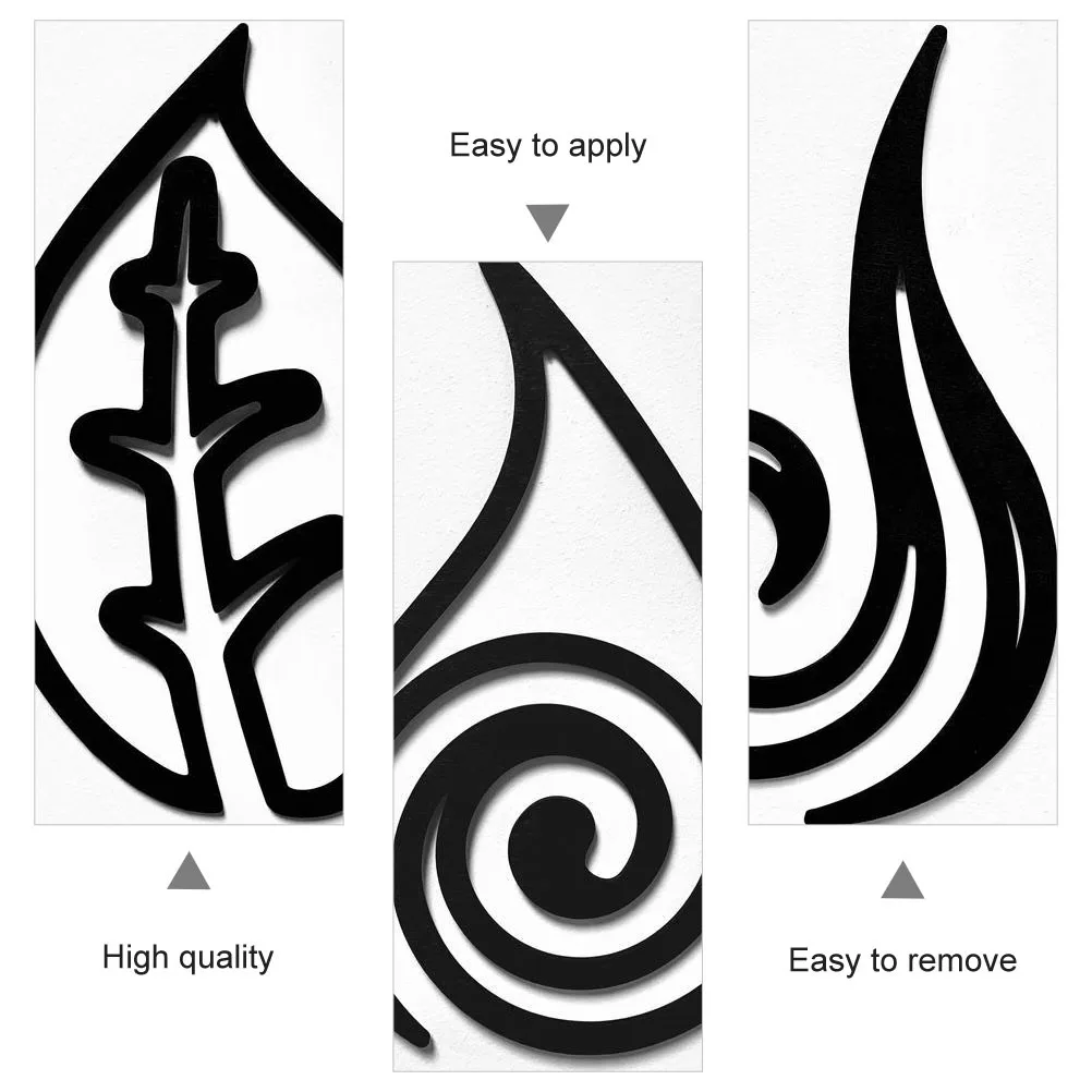 

4 pcs Stickers Decor For Home Living Room Acrylic Decals Background Wall Decal Pvc Wall Art Decorative Sticker