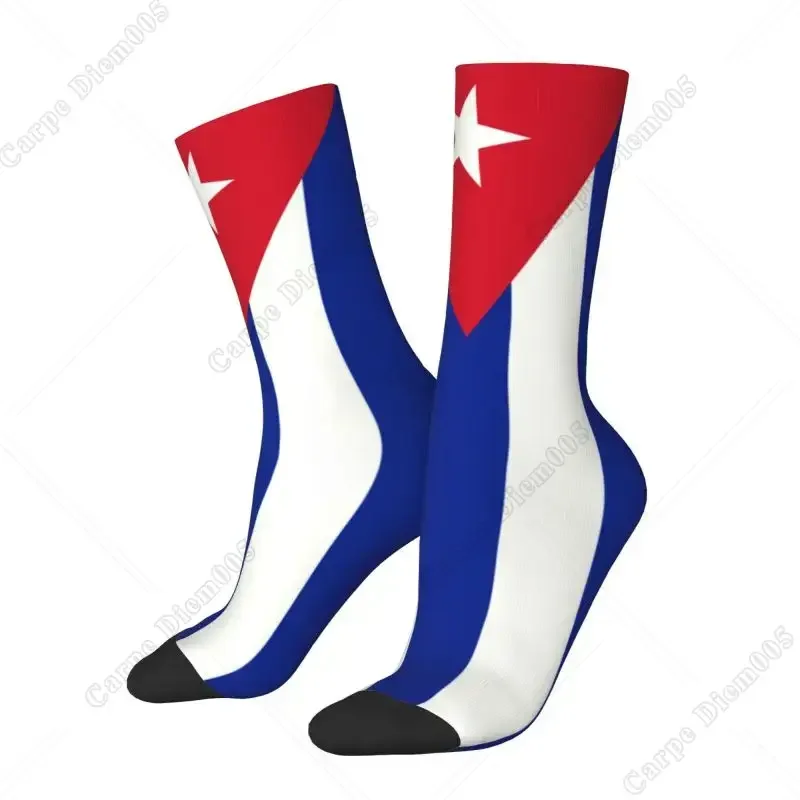 Y2K Flag of Cuba Mens Crew Unisex Fashion 3D Print Cuban Patriotic Dress Socks Print