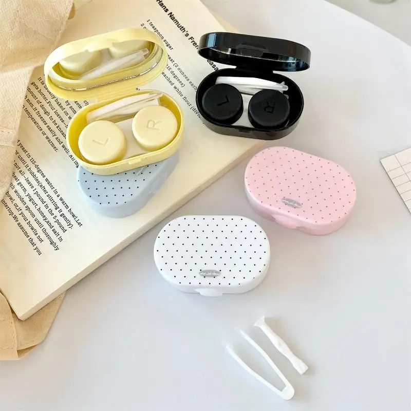 Contact Lens Storage Box Lightweight Polka Dot Contact Lens Case