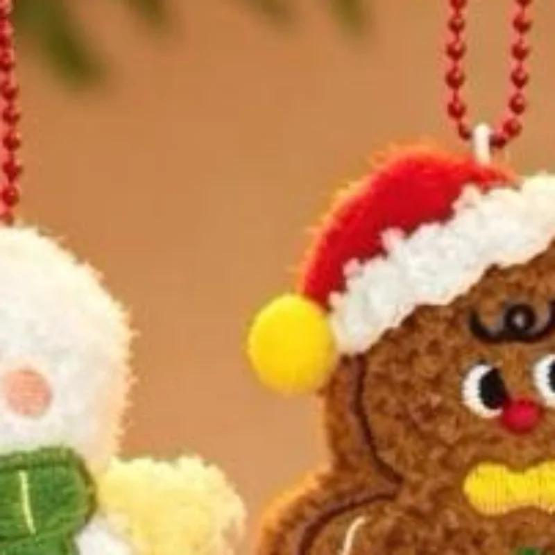 Cute Christmas Plush Keychain Lovely Cartoon Soft Bag Pendant Xmas Hanging Decor For Home Holiday Party Christmas Tree Decor