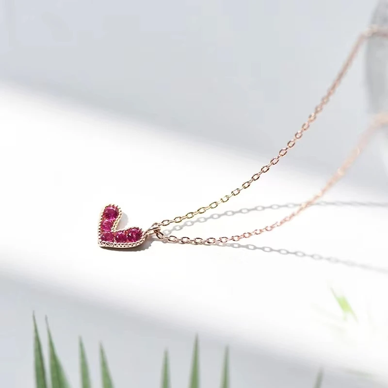 Mini Zircon Heart Pendant Necklace For Women Silver Color Thick Plated Sweater Chain Fashion Jewelry for Female Free Shipping