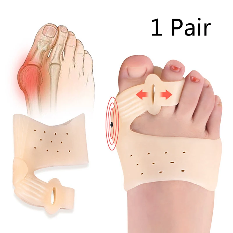 2 Stuks Siliconen Bunion Corrector Teen Separator Teen Teen Valgus Voor Teen Haluksy Vinger Separator Hallux Valgus Corrector