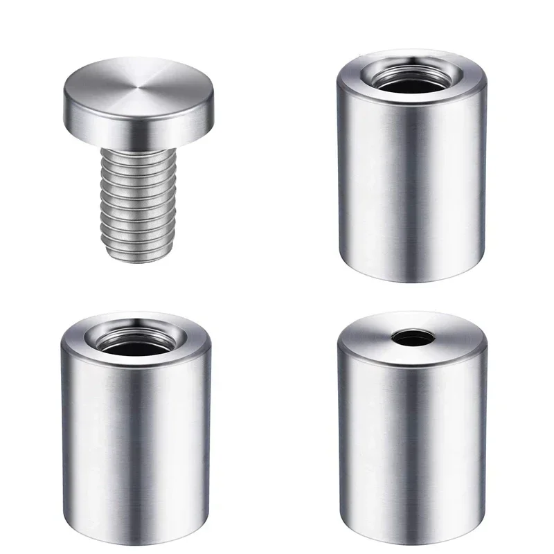 60/100pcs Sign holder screws advertising screws stainless steel wall mounts mounting glass acrylic nails 12*25