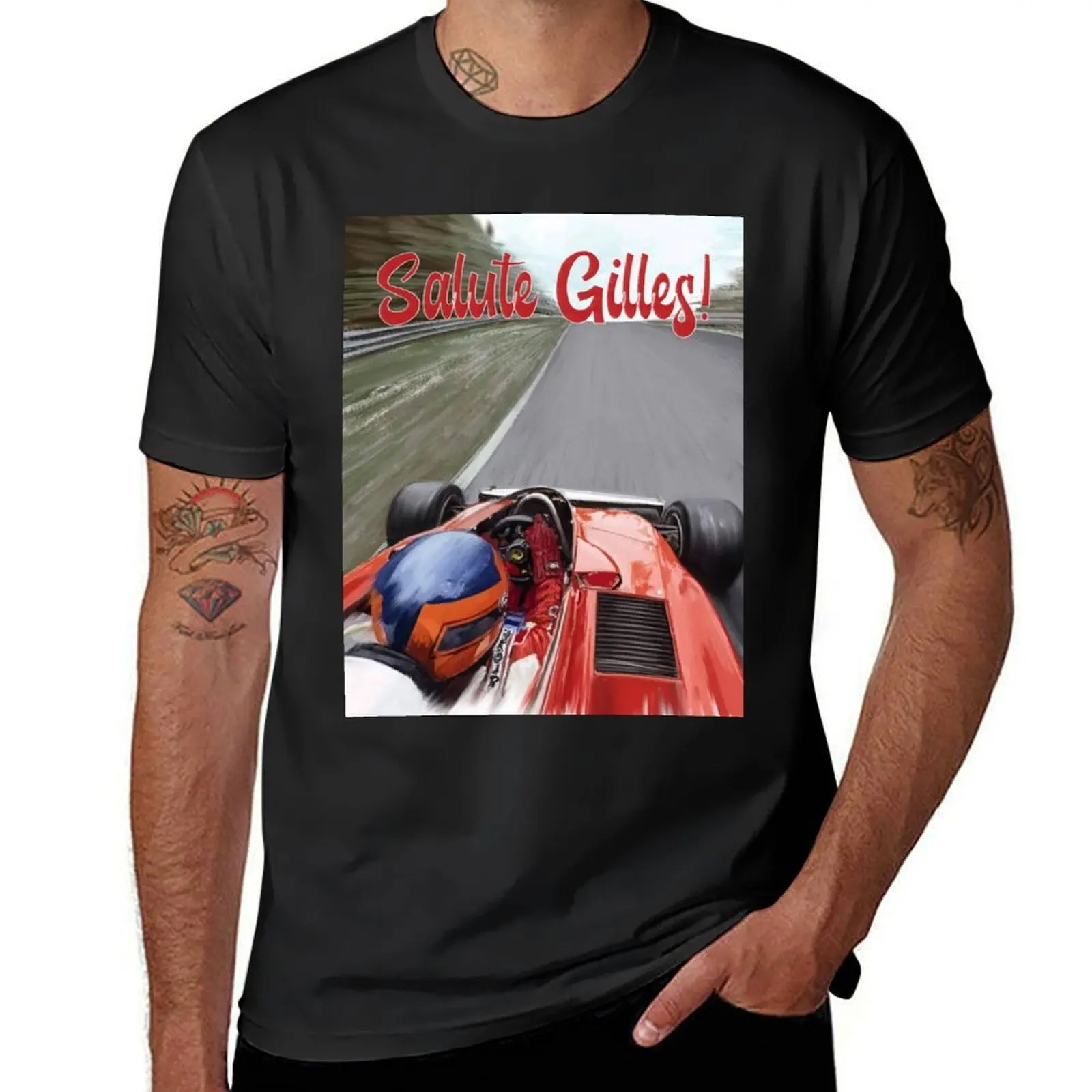 HELLO GILLES! T-Shirt summer tops blanks plus sizes oversized mens cotton t shirts