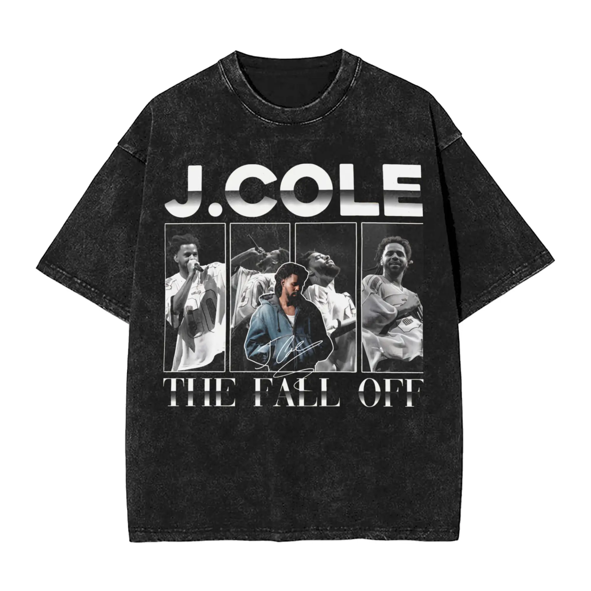 J Cole The Fall Off 2026 Tour T Shirts Hip Hop Washed 100% Cotton Oversize T-Shirt  Casual Men Women Streetwear Printed Tees