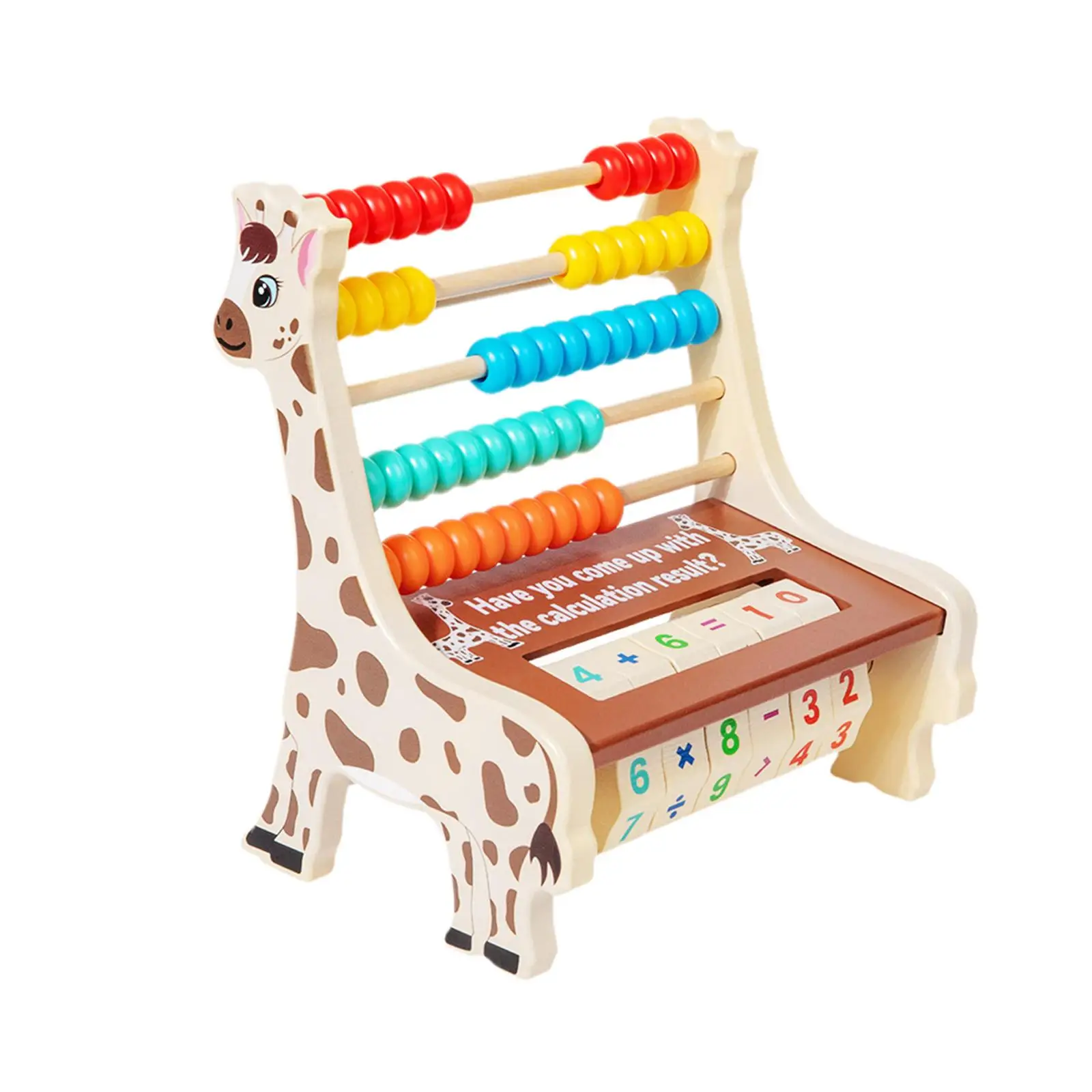 Wooden Abacus Educational Math Game Math Toy Counting Toy for 2 3 4 5 6 Years Old