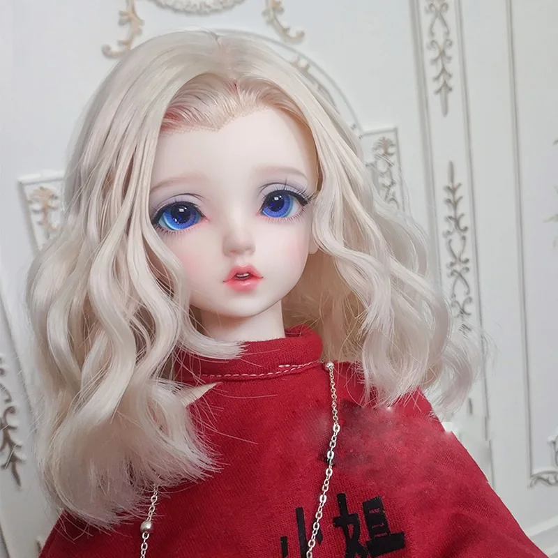 Nieuwe Stijl 1/3 1/4 Bjd Pruik Hoge Temperatuur Golvende Draad Bjd Pruik SD Voor BJD Pop Pruik