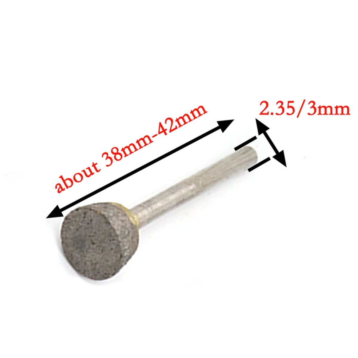 1 Chiếc 2.35/3Mm Vít Bền Kim Cương Burrs Đầu Mài Quay Dụng Cụ Khắc Thiêu Kết Nhám Cho Ngọc Mã Não bong Tróc Khoan