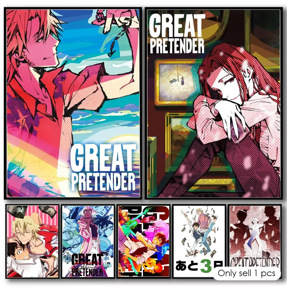 Anime G-great Pretender Painting Calligraphy Cotton Canvas Wall Art Poster Quality Decor Painting For Home Decor
