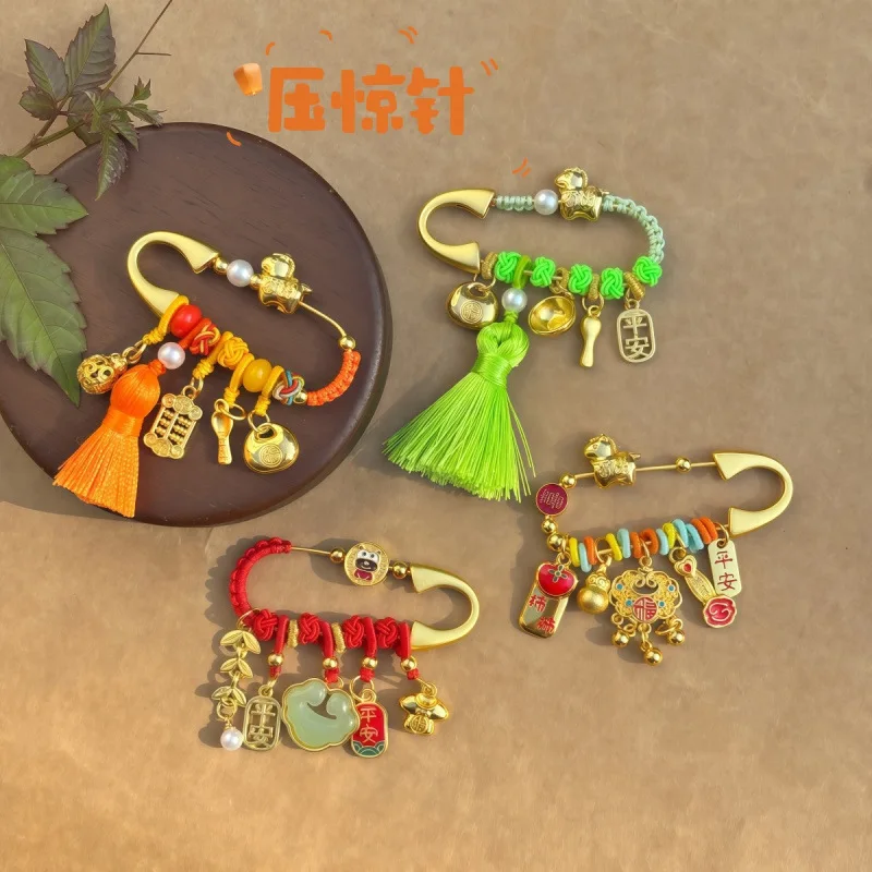 Chinese Style Lucky Safety Brooch 2026 For Pregnant Women Newborn Baby Outdoor Soothing Blessing Peace Pendant Exquisite Cultura