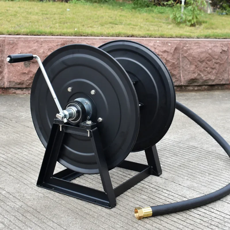 Wall Mounted Garden Hose Reel Holder Large Capacity Water Pipe Storage Rack for Car Wash Home Outdoor Yard Tool Organizer
