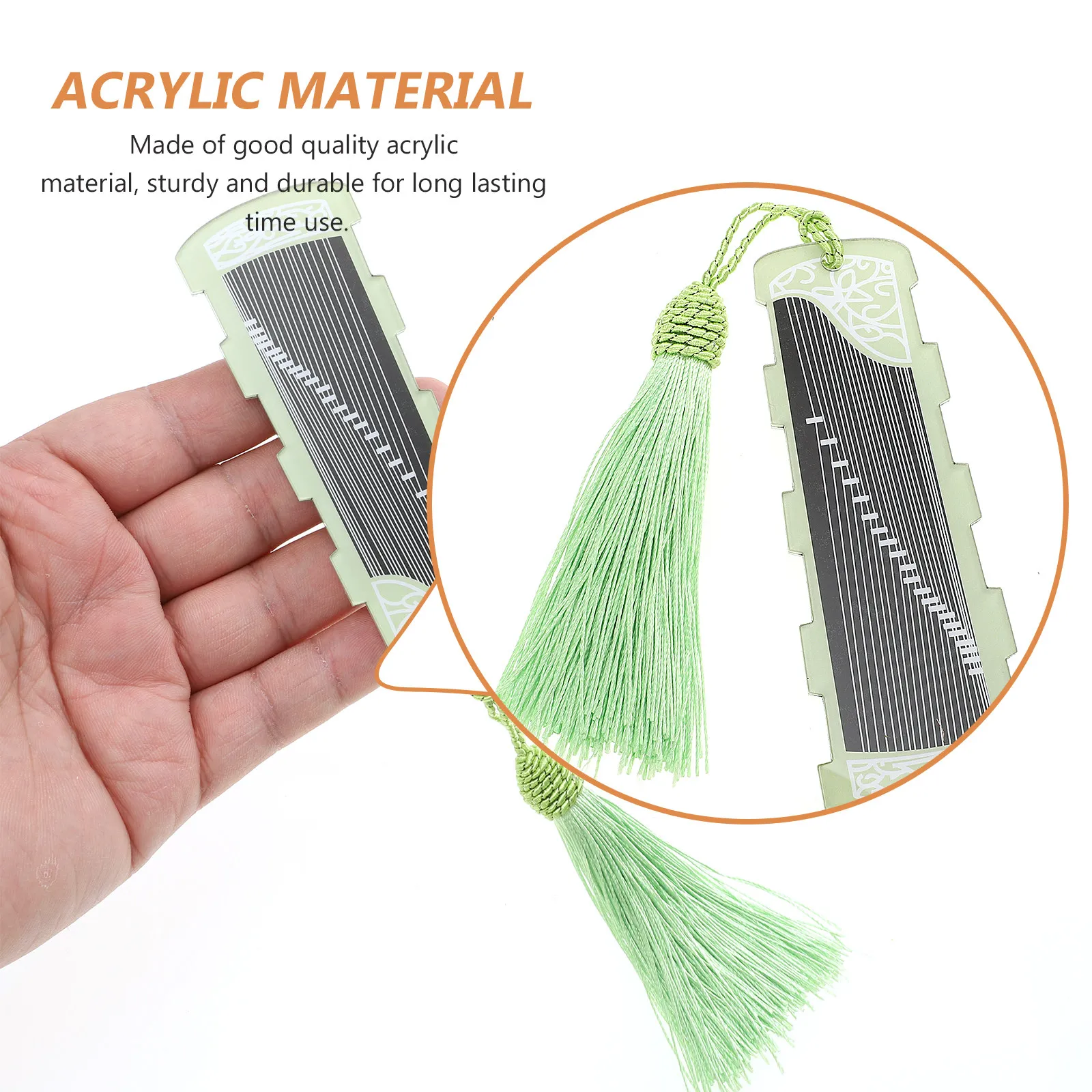 1Set Elegant Retro Style Guzheng Picks Board Acrylic Nail Pick Storage Device for Pipa Electric Guzheng Guitar Ukulele Banjo