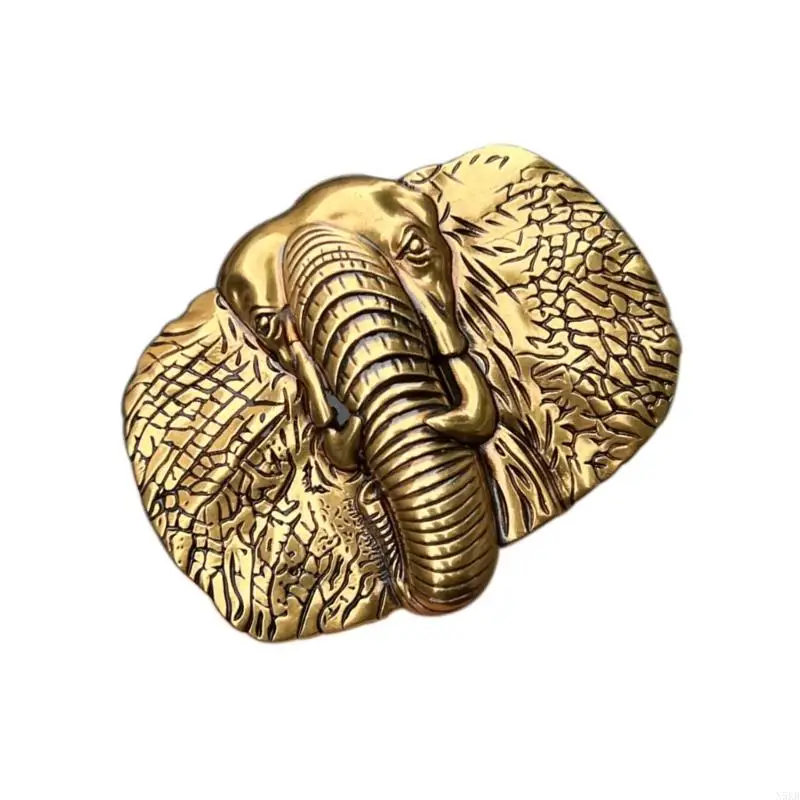 N5KB Stylish Western Elephant Buckles Women's Belt Buckles Embossed Belt Buckles