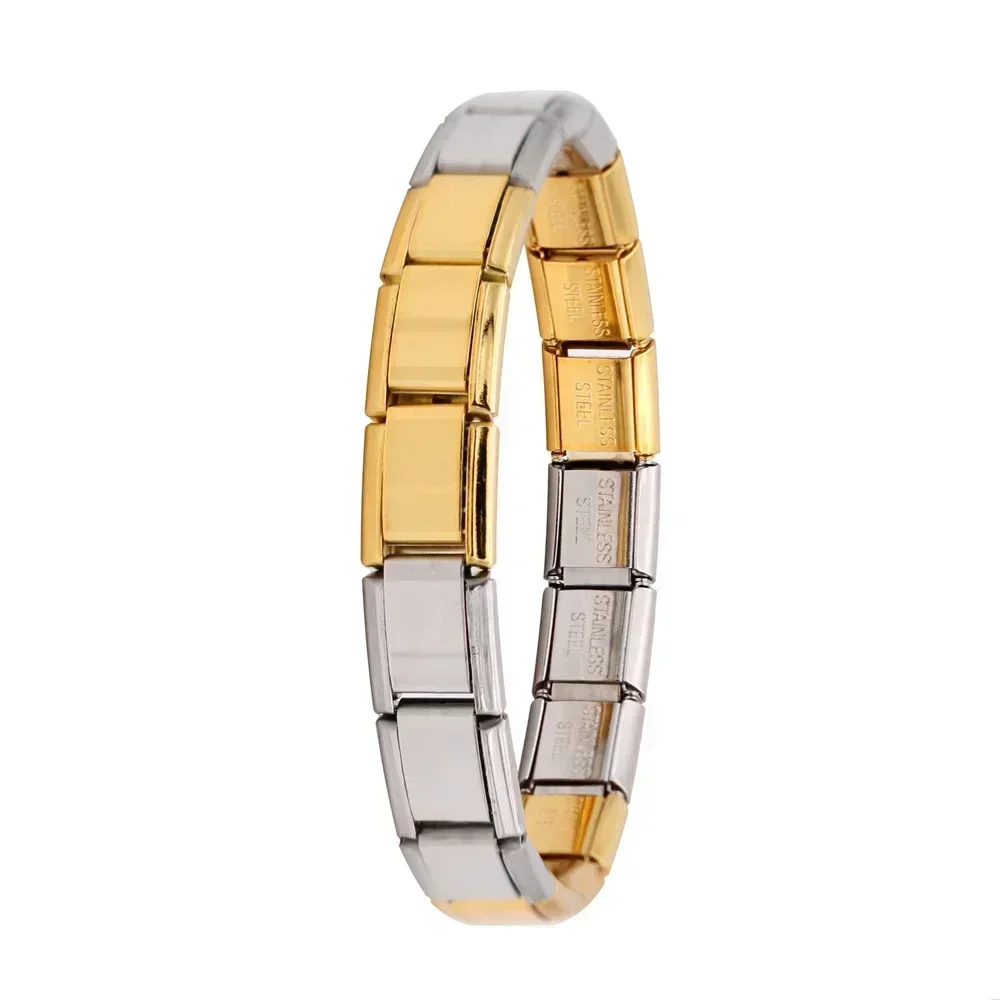 Hapiship Neue frauen Schmuck 9mm Breite Itanlian Elastische Charm Armband Mode Edelstahl Armreif ST-