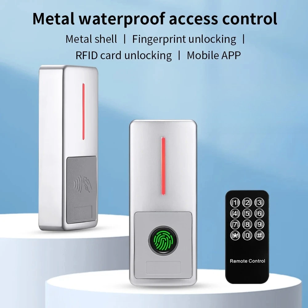 H18 HF18 Waterproof  WiFi Fingerprint Access Control Keypad 125KHz 13.56MHz Dual Frequency RFID Door Lock Controller