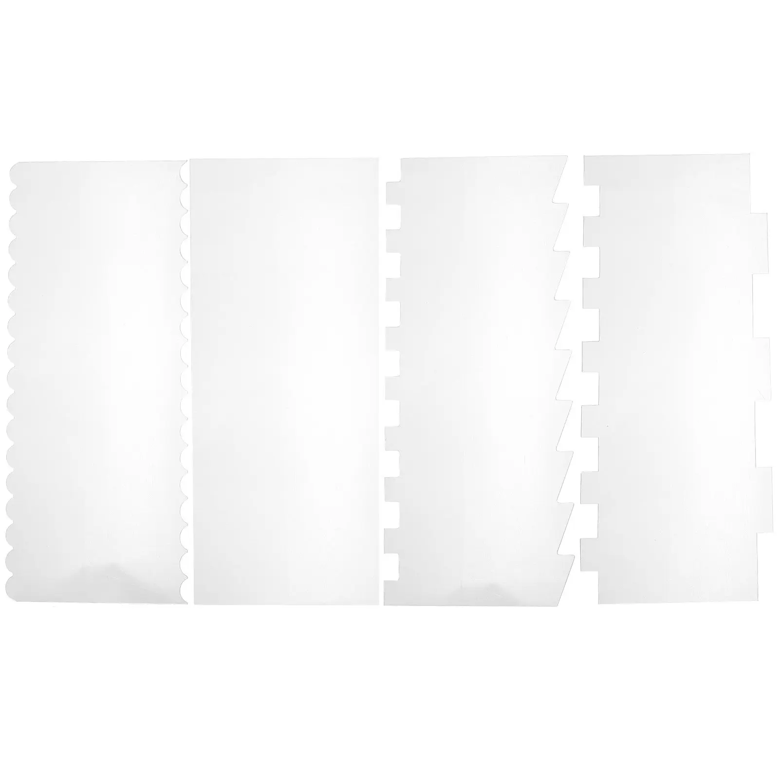 4Pcs Acrylic Cake Scraper Set for Frosting Smoothing, Chocolate Shaving & Cheese Shredding – Baking Tool