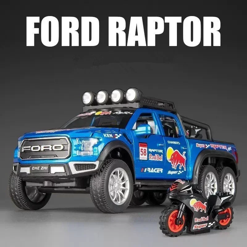 

1:28 Ford Raptor F150 Alloy Car Model Diecast Toy Vehicles Metal Modified Off-Road Vehicles Car Model Collection Kids Toy Gift