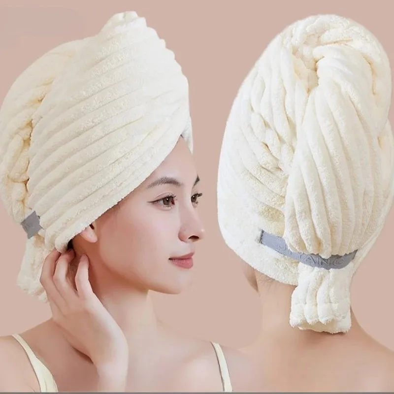 

Super Absorbent Quick-drying Dry Hair Cap Women's Headscarf Soft Hair Washing Towel Household Thickened Shower Cap Convenient