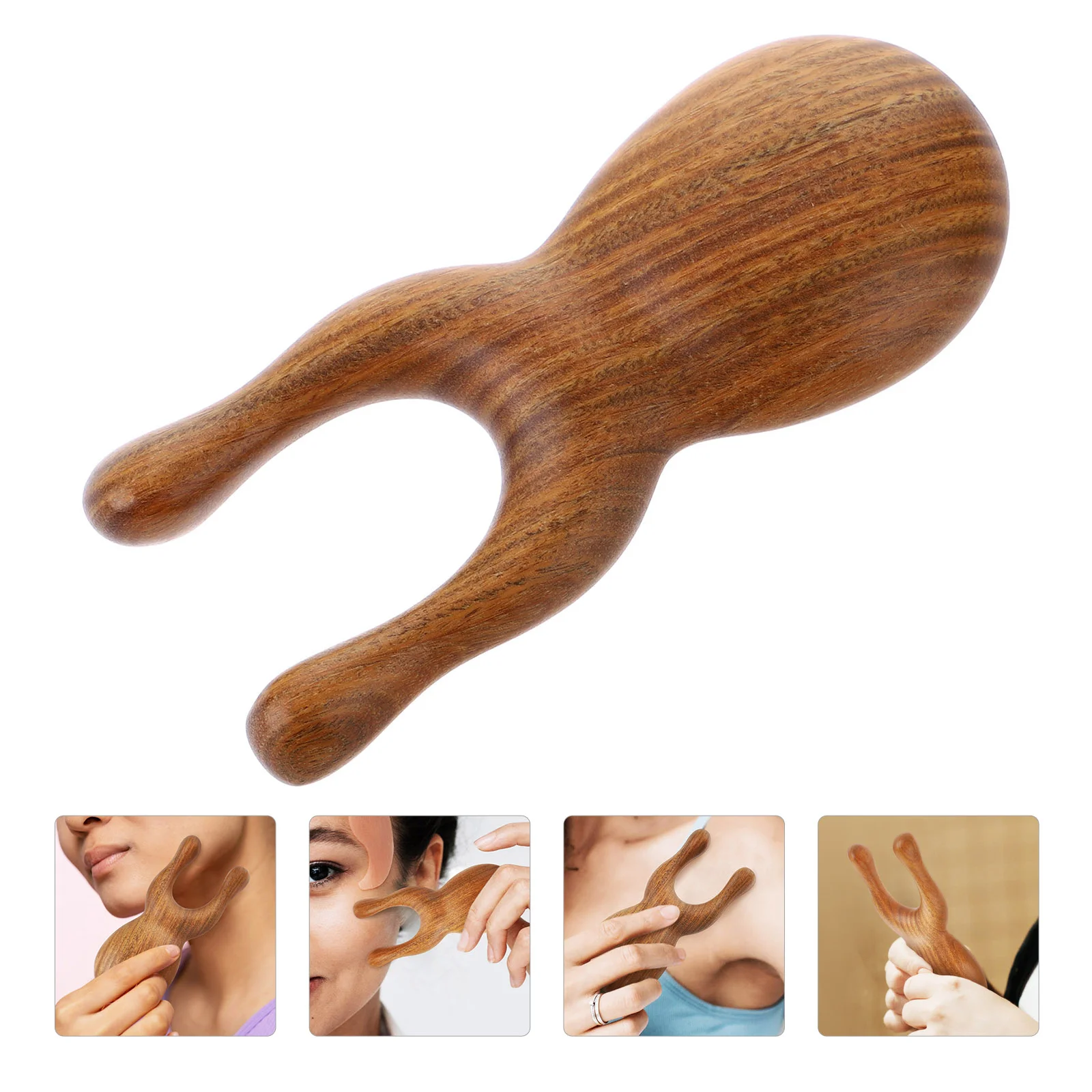 

Green Sandalwood Comb Head Massager Wear-resistant Face Jade Convenient Accessory Hair