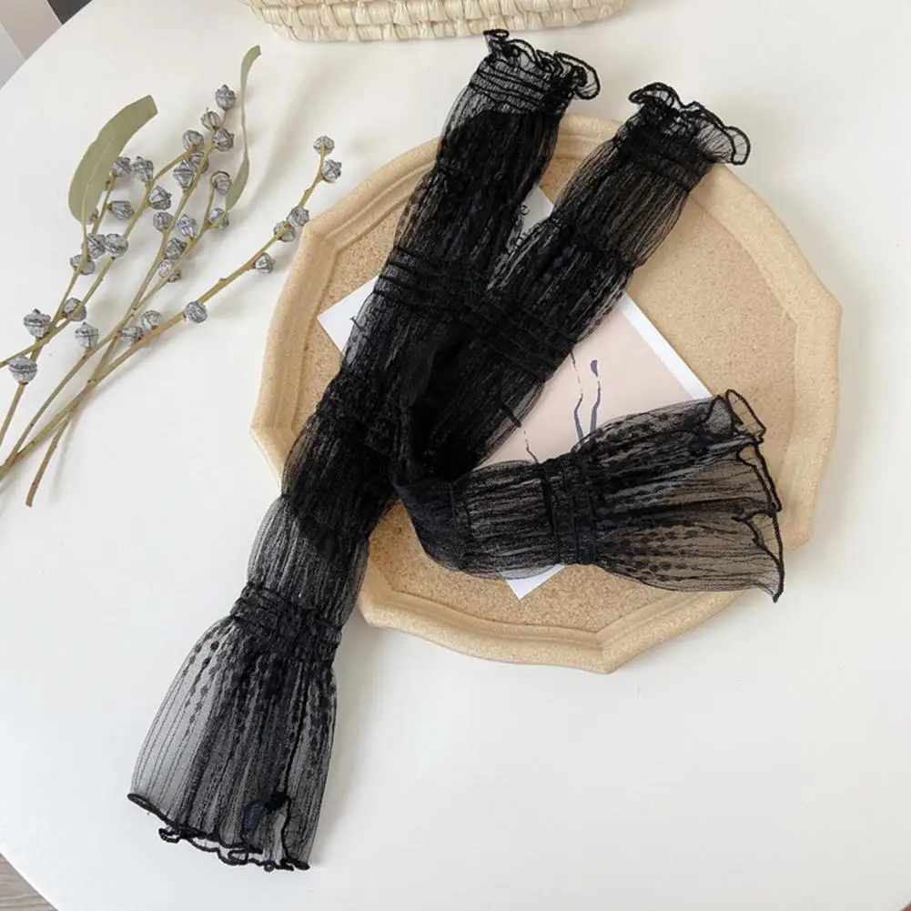 Manicotti lunghi da donna in rete ultrasottile Protezione solare UV Guanti senza dita rinfrescanti Manicotti per gambe con protezione solare in tulle di pizzo