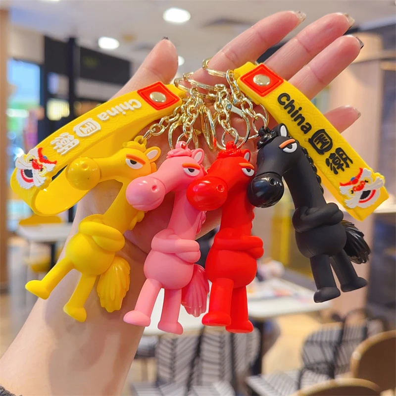 2026 السنة الجديدة الحصان على ظهره سحر الأطفال الكرتون متعة الحصان المفاتيح حزب هدية محظوظ هدية عيد الميلاد مضحك للجنسين الديكور #5
