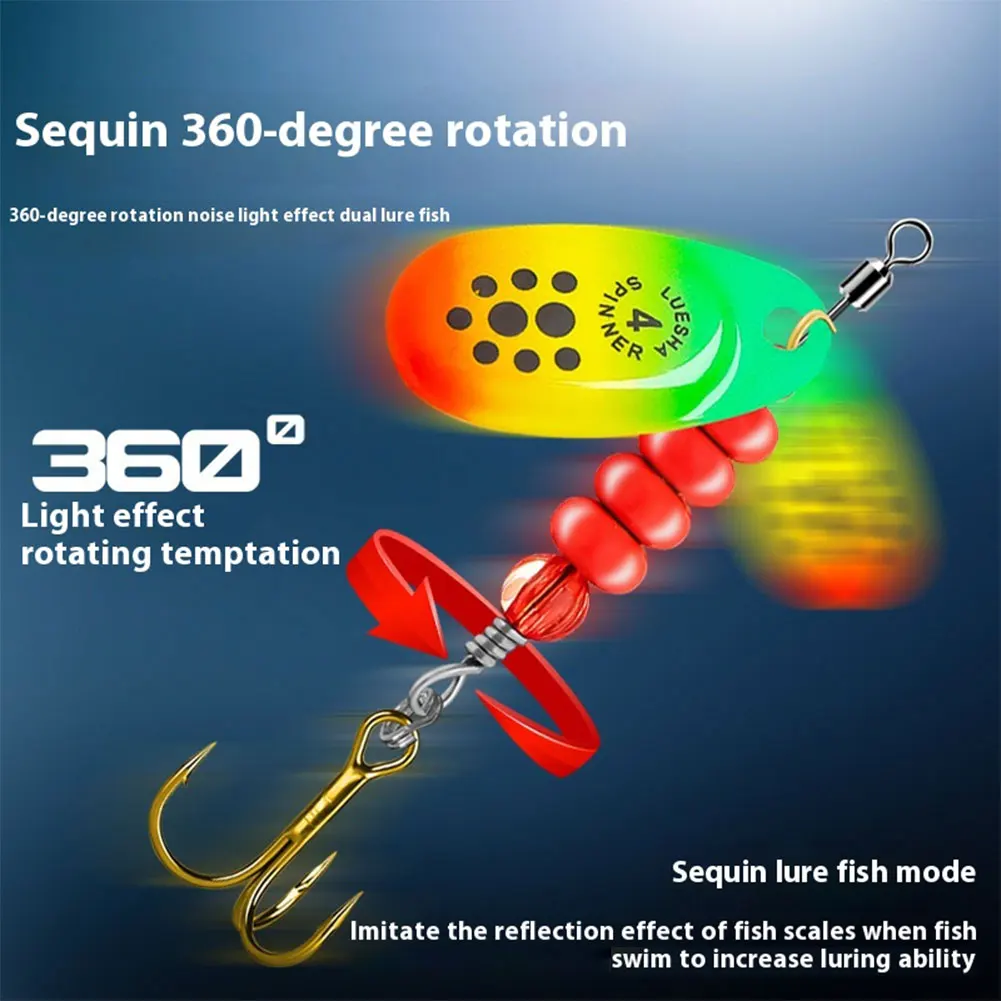 5 قطعة ملعقة معدنية سبينر الصيد إغراء مع صندوق معالجة ملعقة كرانكبيتس Wobblers الطعم الاصطناعي ل باس بايك