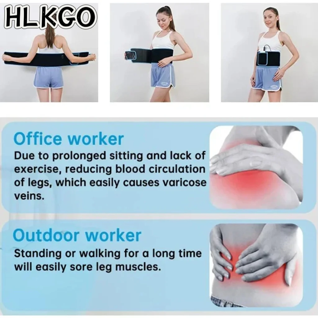 Therapeutic Red Light Therapy Belt - Combines Deep Tissue Massage with Phototherapy for Muscle Recovery & Body Contouring