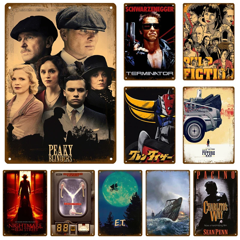 Movie Film Tin Sign Cinema Vintage Metal Sign Plaque Poster Wall Decor Pub Bar Man Cave Club Decoration Art Aesthetic Gift Plate