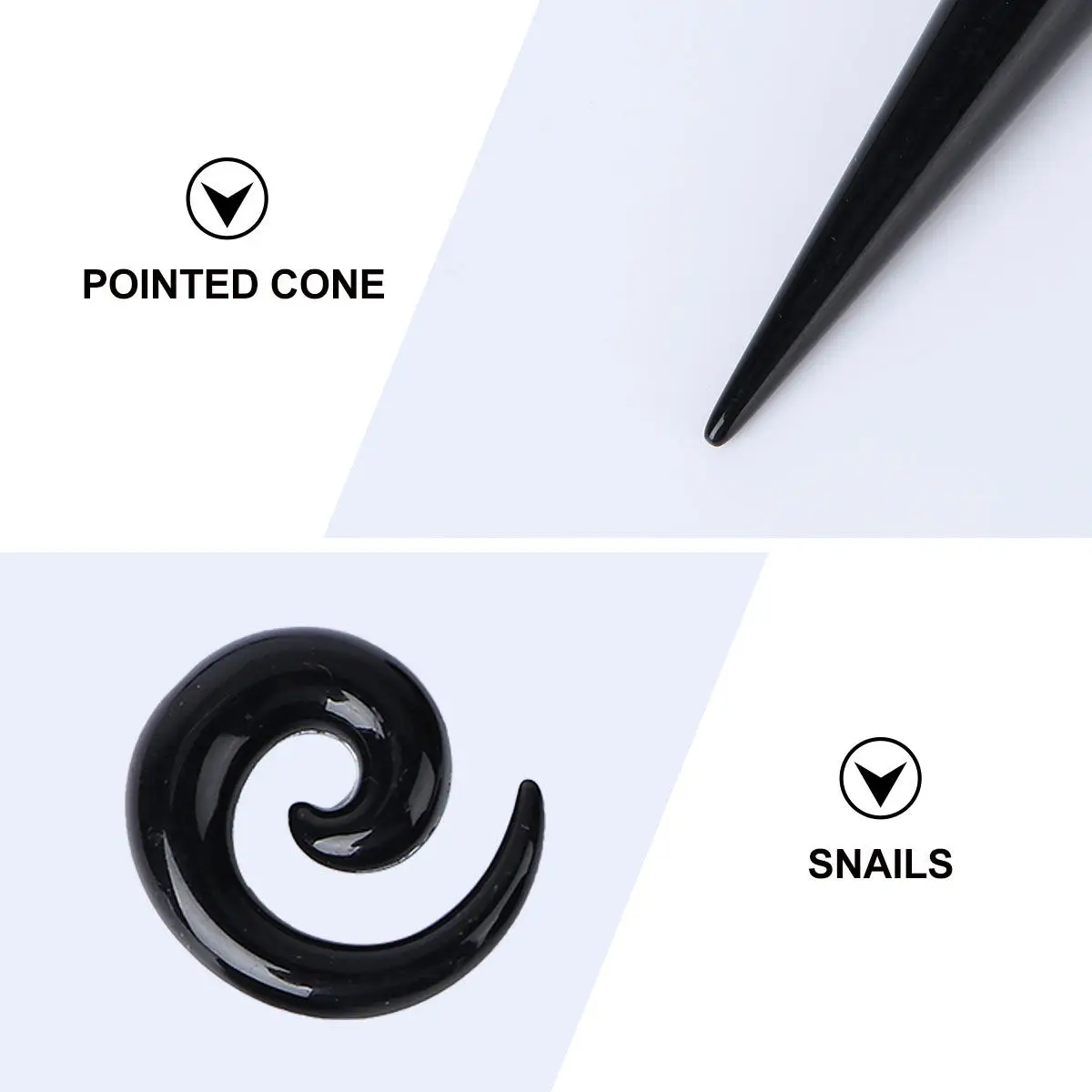 54Pcs Delicate Snail Auricle Ear Plugs Ear Stretching Starters Safe Body Jewelry for Wedding Banquet Gift Self Or Friends