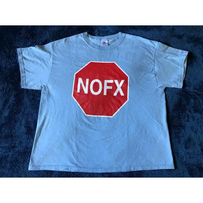 vintage NOFX Shirt XL 90s stop sign kbd hardcore punk band sf bay