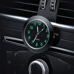 Reloj luminoso para coche, Mini reloj Digital adhesivo interno para automóviles, relojes mecánicos de cuarzo, adorno para automóvil, accesorios para automóvil