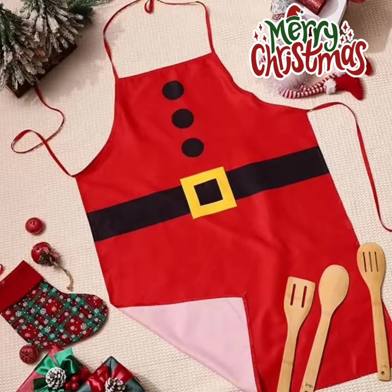 Weihnachtsschürze, Weihnachtsmann, Küche, Kochen, Backen, fettdicht, für Abendessen, Party, Urlaub, Heimdekoration, Zubehör