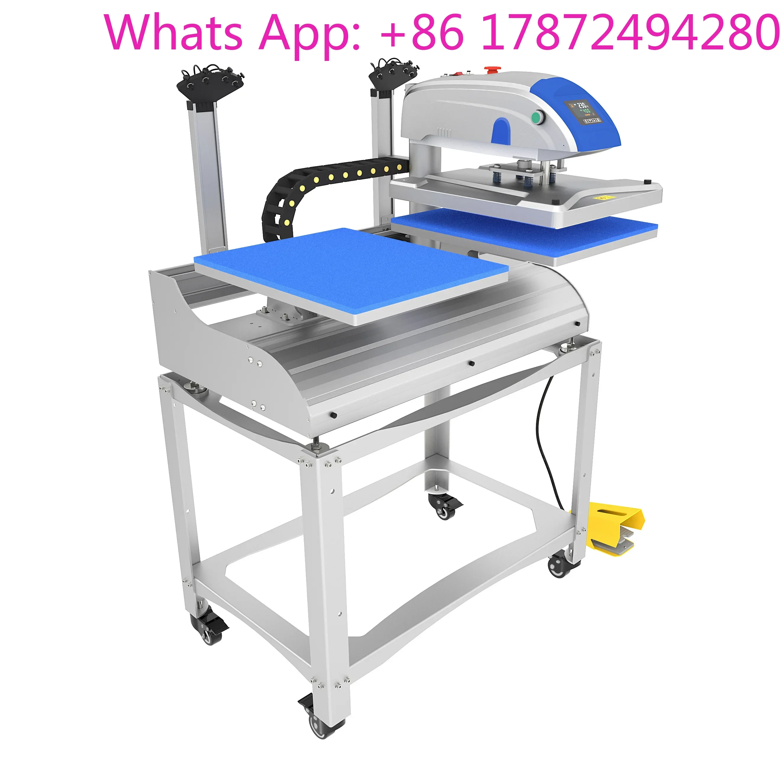 -forElectric 16x20 Double Side Station Automatic Heat Transfers Press Machine With       Alignment