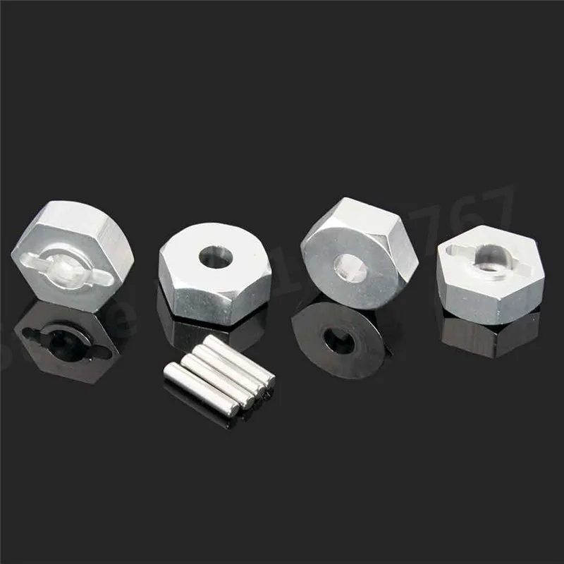 1 Set 102042 (02134) 4Pc Hsp 1/10 Modellen Upgrade Onderdelen Aluminium Wiel Hex Met Pin Voor 1/10 Schaal 4wd Rc Auto