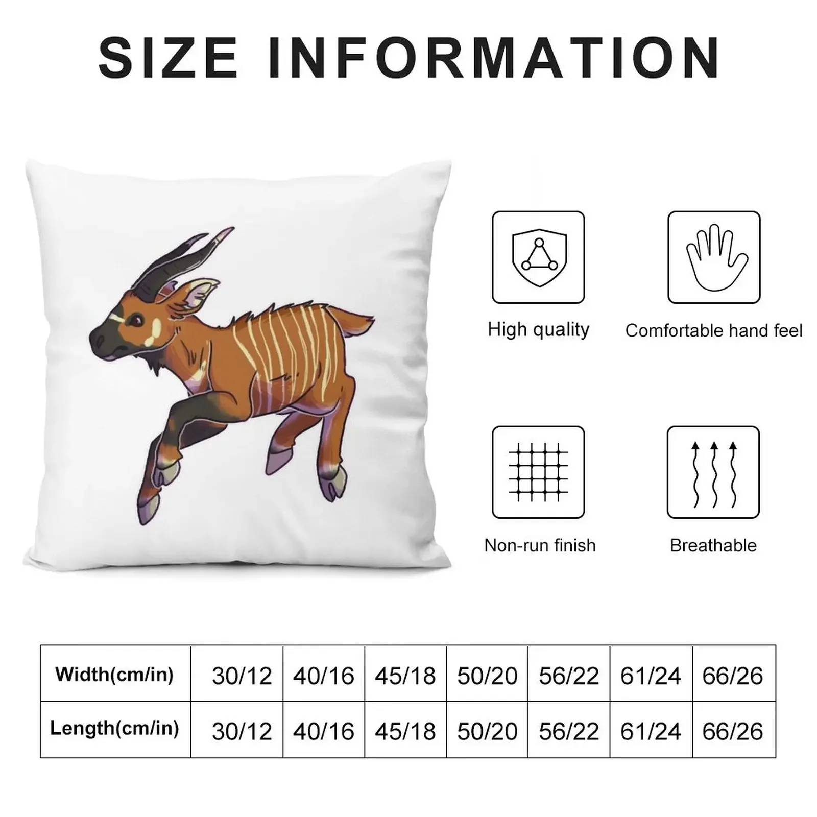 Bongo Antelope Throw Pillow Throw Pillow Pillowcases For Pillows pillow