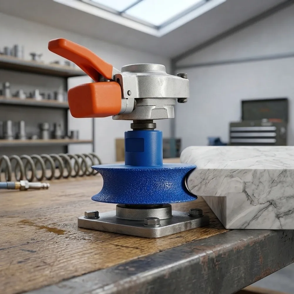 BLUE Stone Grinding Wheel Semi-circular Profile Design Anti-vibration Technology Low Noise Operation For Wet And Dry Use