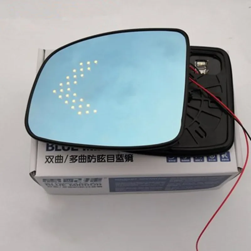 

Custom for Honda FIT CITY GREIZ Left and Right with Heating and Turn Signals Glass Reverse Mirror Large View Blue Mirror