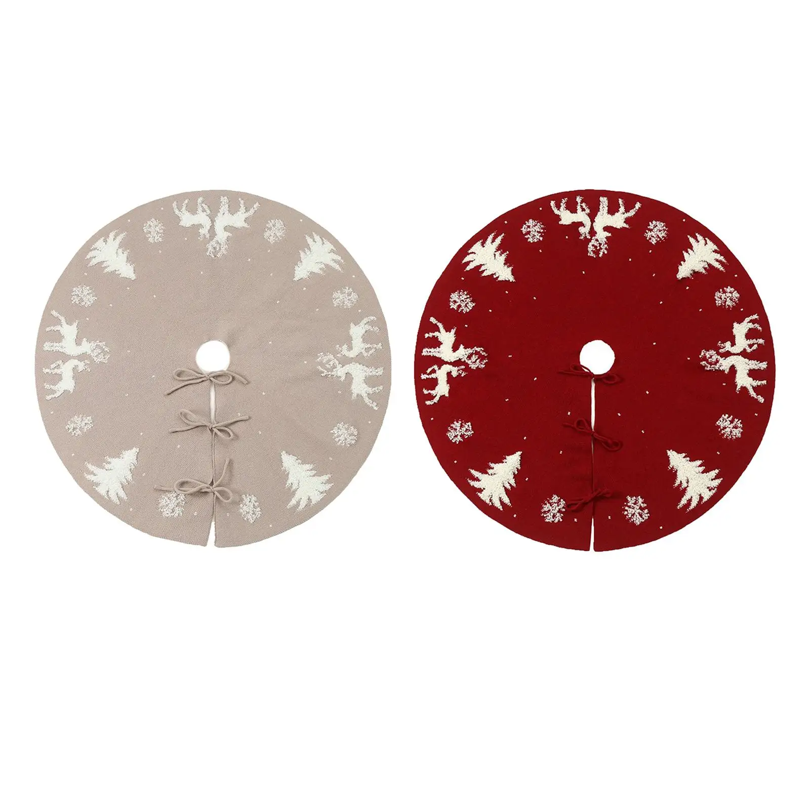 

Buffalo Plaid Round Tree Skirt Acrylic Large Shaggy Plush Carpet for Holiday Home Decoration and New Year Event