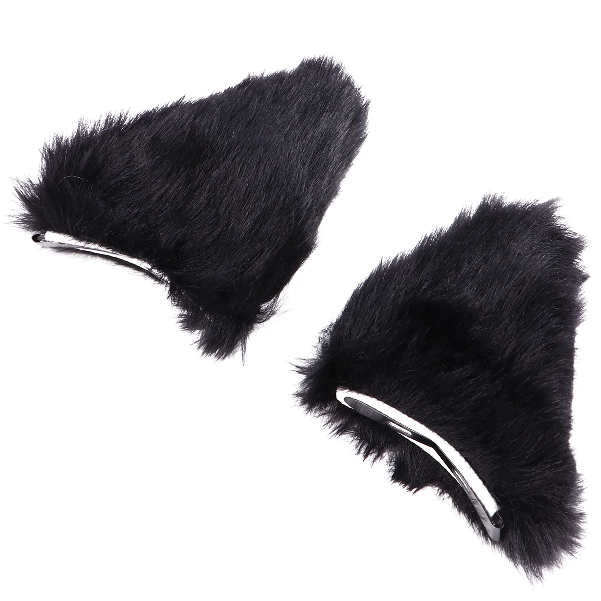 

2 Pcs Cat Ears Hairpin Baby Barrettes Unique Clips Fluffy Masquerade Headdress Flannel Girl Halloween Party Headwear