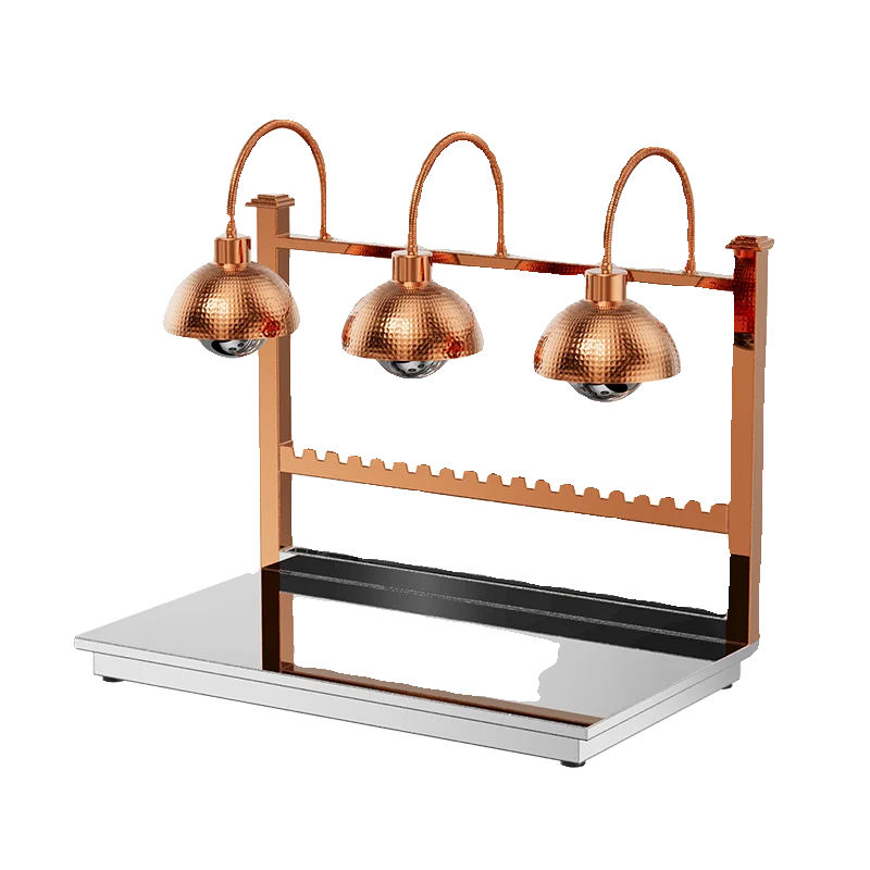 

buffet food insulation lamp catering double three head heating food warming lamp Brazilian barbecue lamp insulation table co