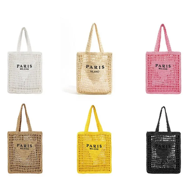 JIAERDI Harajuku Beige Straw Bags Women Vintage Weaving Hollow Out Chic Casual Beach Bag Ladies Retro Holiday Tote Bag Handbag