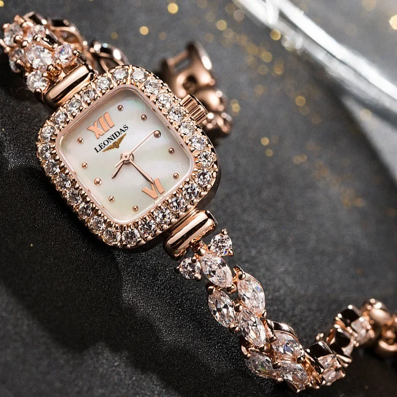 

Luxury Rhinestone Women Watches Women's Rose Gold Classic Bracelet Watches Female Geneva Clock reloj mujer