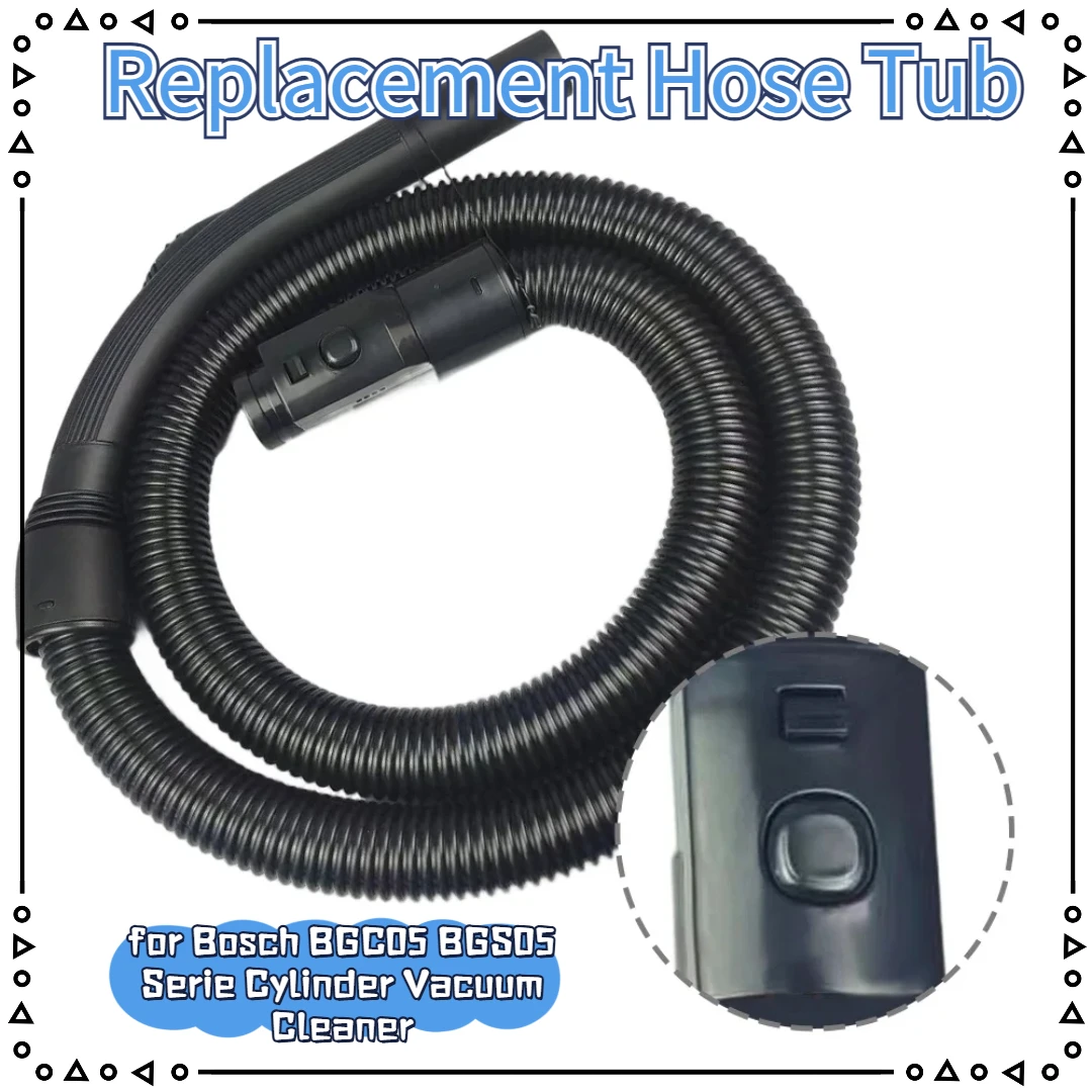 1.85m Flexible Hose Tub Replacement For Bosch BGC05 BGS05 Serie Cylinder Vacuum Cleaner Household Cleaning Accessories