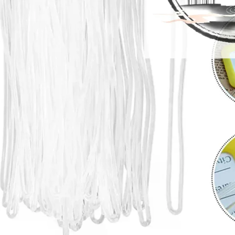 

50pcs Travel Tags Plastic Bag Loops Transparent Luggage ID Label Strap Holder Lanyard Portable Travel Accessories