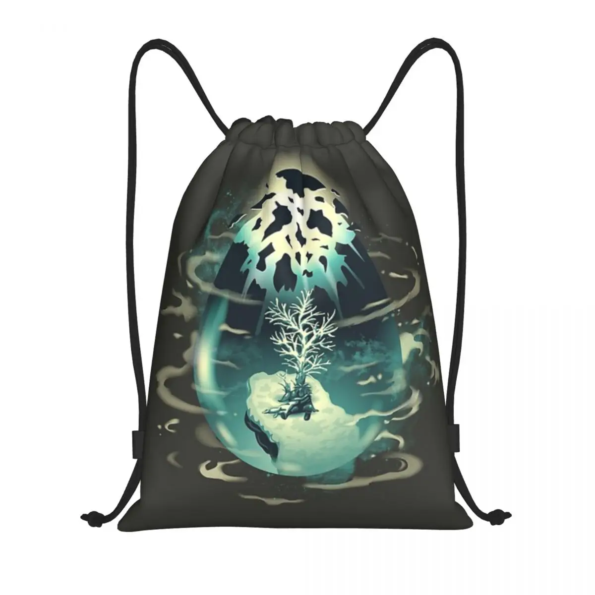 Drawstring Mochila com Nome Personalizado, Saco De Armazenamento Impermeável, Gatilho da Vida, Organizador De Ginásio, Praia, Natação, Esportes, Ao Ar Livre