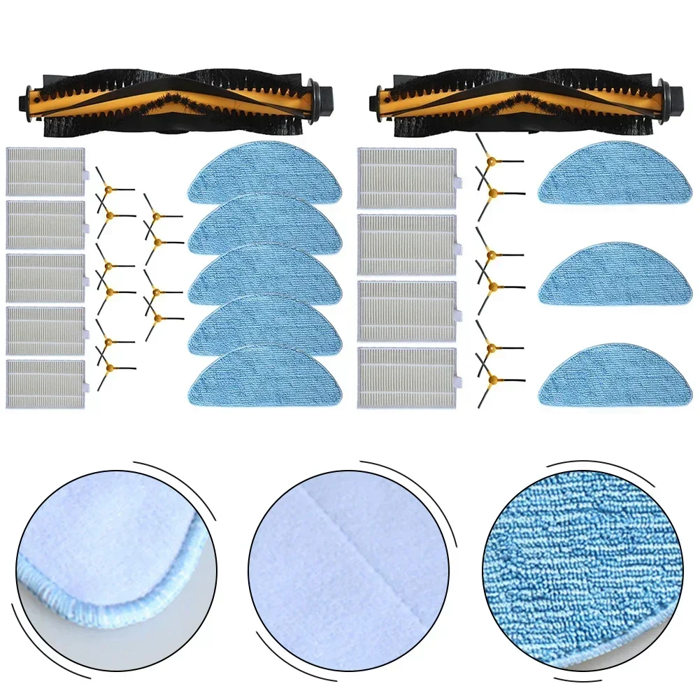 Main Side Brush Filter Mop Cloth Replacement Part For Aeno RC2S ARC0002S RC3S ARC0003S Robot Vacuum Cleaner Accessories