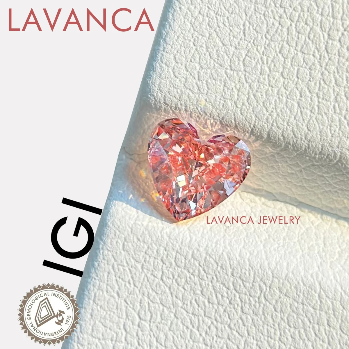 0.5-5.0carat Pink Heart Shape Lab Grown Diamond IGI Certified Vivid Pink Lab Diamonds CVD/HPHT Loose Diamond For Valentine Gift