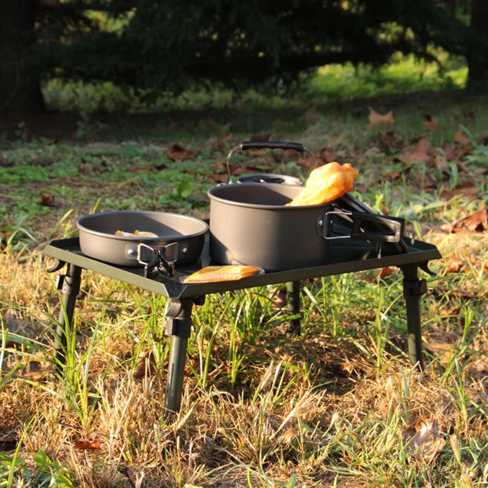 

Carp Fishing Bivvy Table 34.5x26x17/47.5x31x(22.5-32.5)cm Aluminum Alloy Green Folding Legs Adjustable Tent Table Outdoor Table